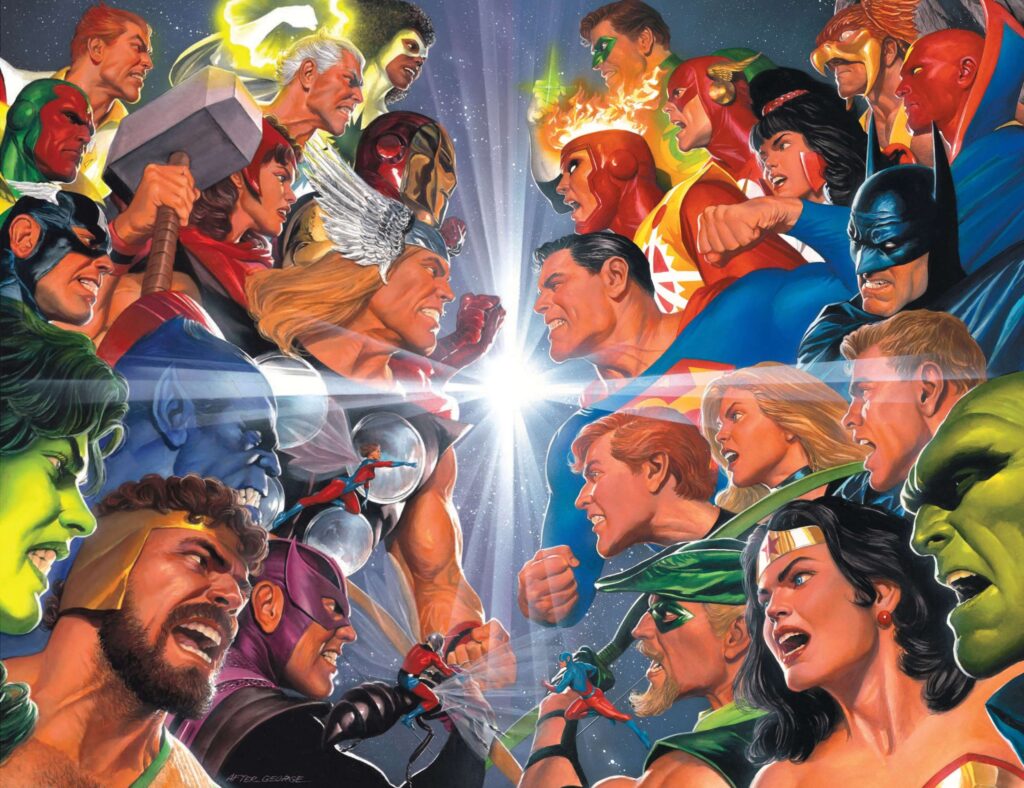 DC unveils stunning new JLA/Avengers Alex Ross connecting cover for crossover reprint