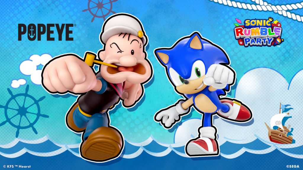 Popeye and SEGA Team Up for Limited-Time Sonic Rumble Party Event, Now Live!