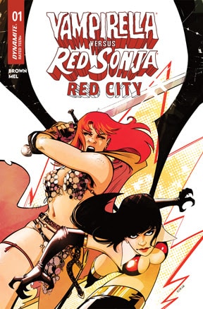Vampirella and Red Sonja Square Off in a New Special by Chuck Brown!