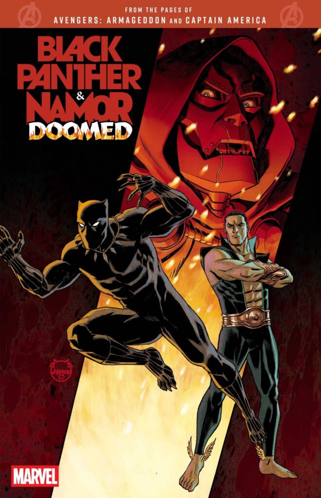 Black Panther and Namor join forces to Defend their Kingdoms from a Demonic Invasion in Black Panther/Namor: Doomed!