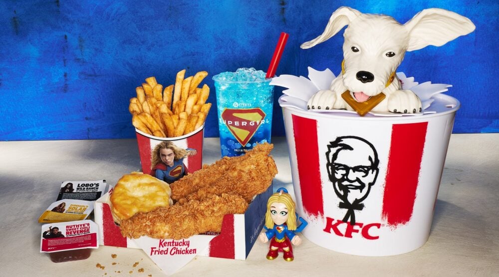 KFC Supergirl fast food collab includes limited edition Krypto Collectible Bucket