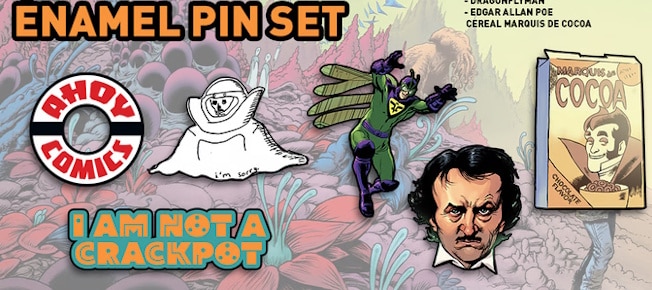 Exclusive: Don’t miss The Forgotten Divine from Mark Russell, Russ Braun, and AHOY, and add on Enamel Pins!