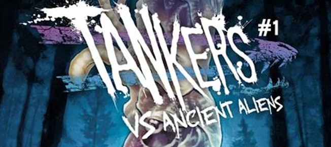 Tankers vs. Ancient Aliens #1 is mindless fun with big guns and big dinosaurs