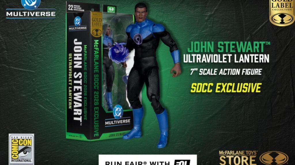 Ultraviolet Lantern John Stewart Joins McFarlane Toys SDCC Exclusive 