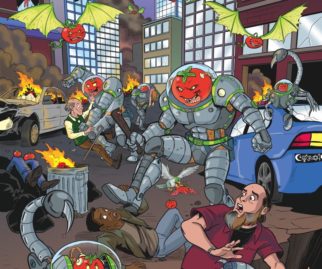 Exclusive: Attack of the Killer Tomatoes returns with time-travel graphic novel and Kickstarter campaign
