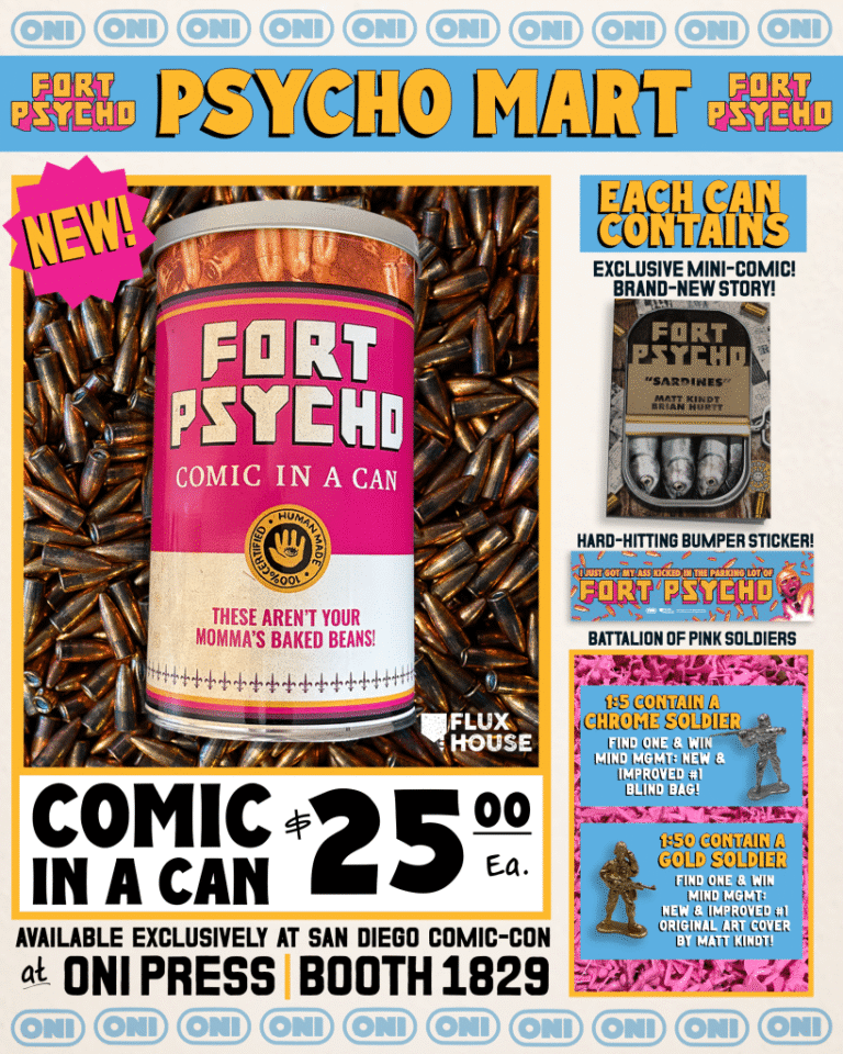 SDCC 2026: The Ultimate Exclusive is the… Fort Psycho “Comic In A Can”!?!