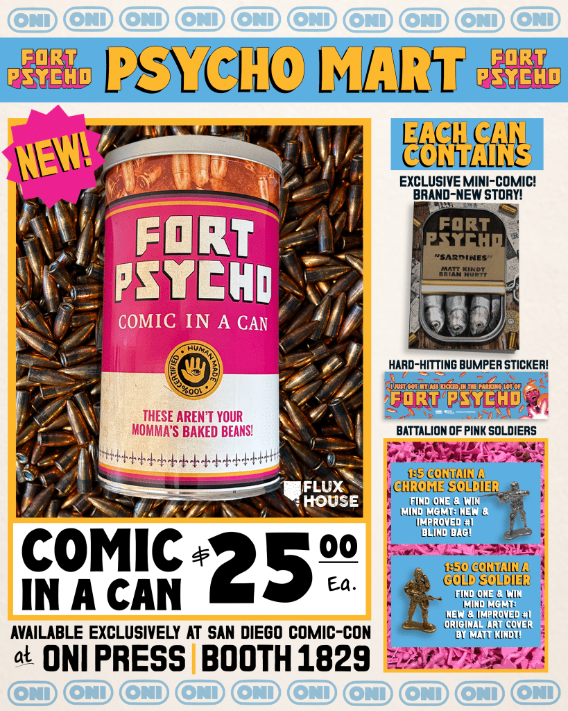 SDCC 2026: The Ultimate Exclusive is the… Fort Psycho “Comic In A Can”!?!
