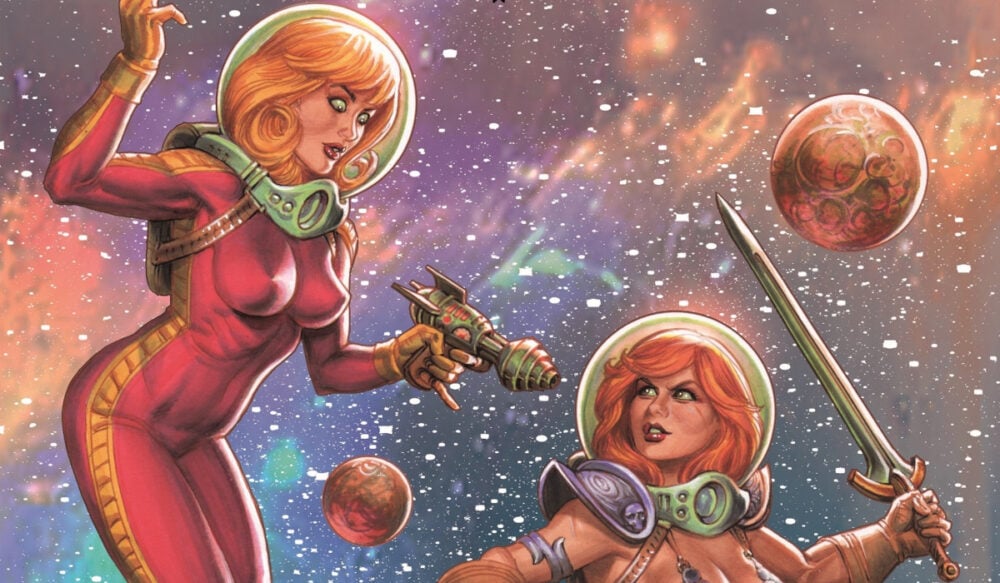 RED SONJA goes to space in BARBARELLA crossover