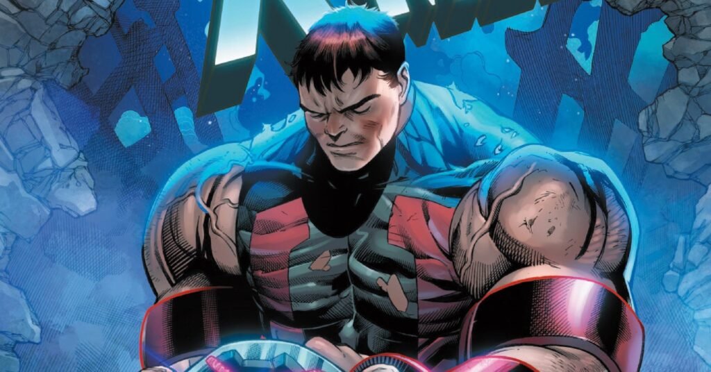 X-Men #34, and rough art, stops the Juggernaut