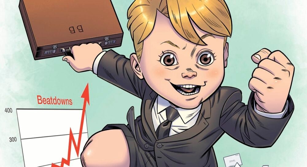 The origin of Business Baby revealed in CAPES backup stories by Kirkman & Bellegarde